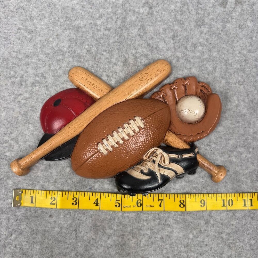Burwood Vintage Sports Wall Plaque Kids Room Decor Football Baseball - Picture 11 of 13